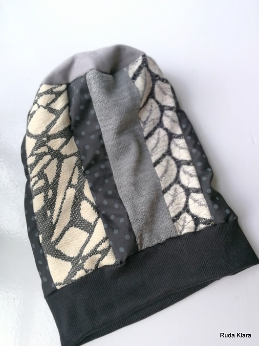 czapka damska etno boho handmade szyta patchwor ruda klara