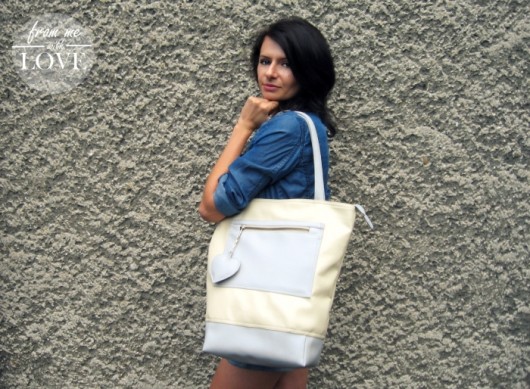 Grey & Beige Shopper torebka sabi tatka