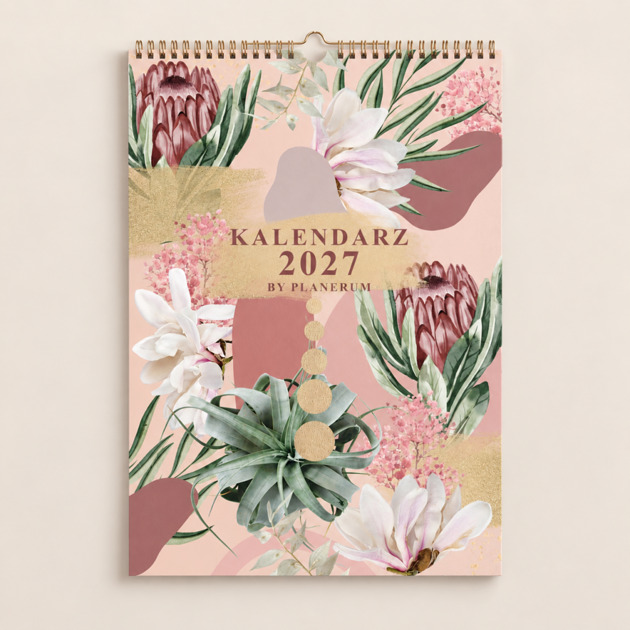 kalendarze i plannery Kalendarz 2027 ścienny FLORA GARDEN A4 na spirali