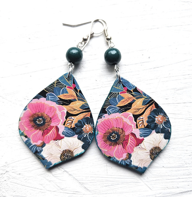 kolczyki drewniane Jeśli będę taka