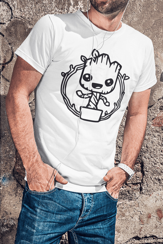 t-shirty męskie męska koszulka baby groot