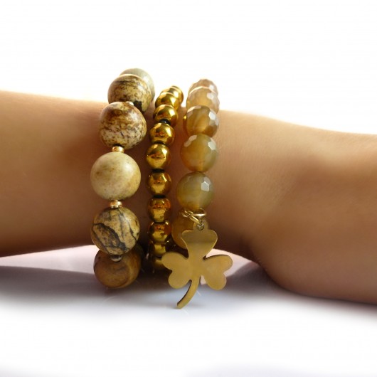 Nowość! Bransoletki 'Honey Gold' labonita