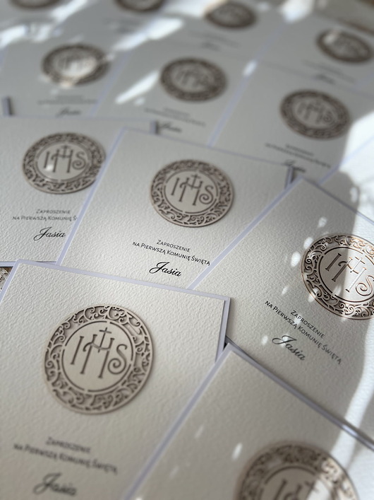 zaproszenia na komunię Najpiękniejsze oryginalne rustykalne zaproszenia na komunię - komunijne ręczn