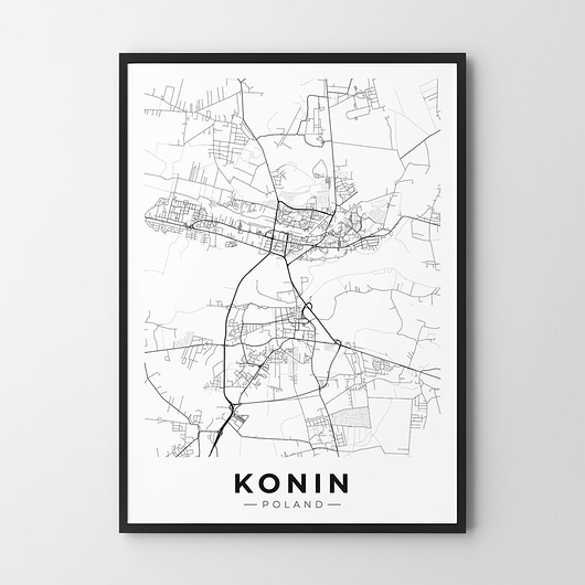 plakaty Plakat Mapa Konin