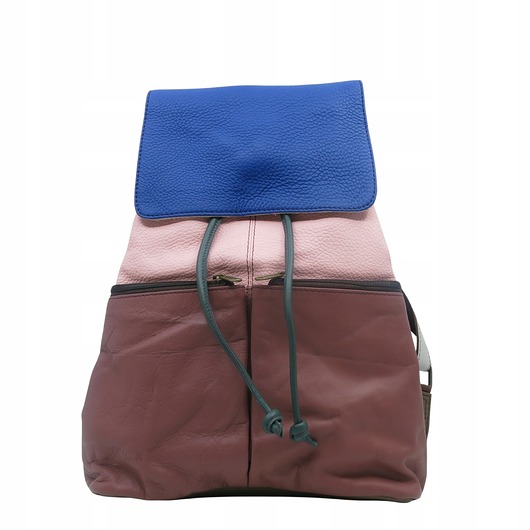 plecaki Plecak skórzany pojemny kieszenie wygodny kolorowy zero waste OLIVKA