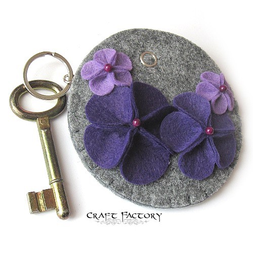 Popping Violets - etui na klucze Craft Factory