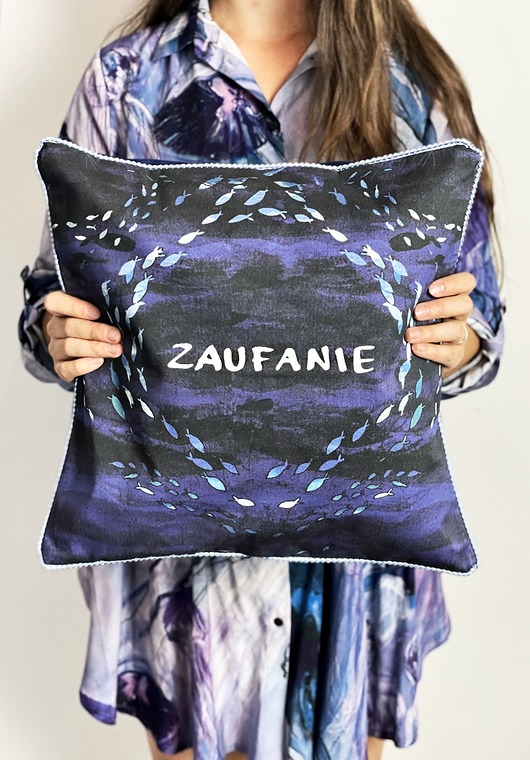 poduszki z napisami PODUSZKA dekoracyjna, print OCEAN (bawełna)