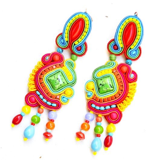 kolczyki soutache Sutaszowe kolczyki JAWA