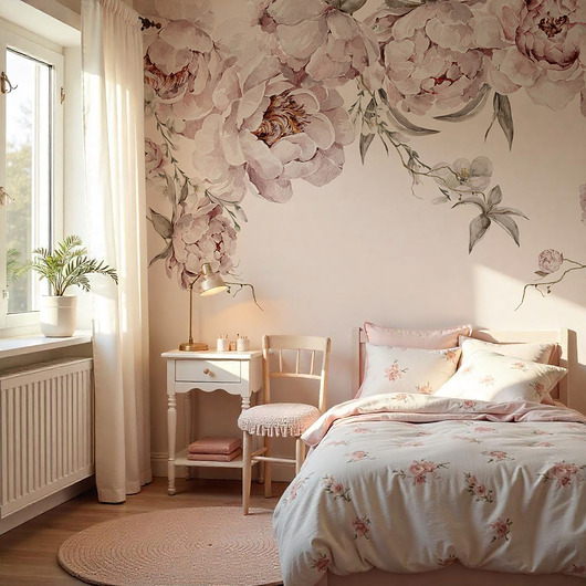 tapety i naklejki ścienne Tapeta Mural Różowe Piwonie