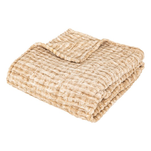 koce i narzuty Pled 125x150 cm SELATU beżowy