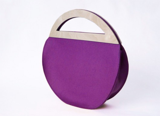 Round felt bag Pink moo studio