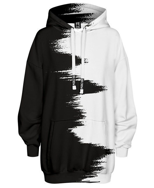 bluza z kapturem damska Bluza Oversize Tunika DR.CROW Scratch