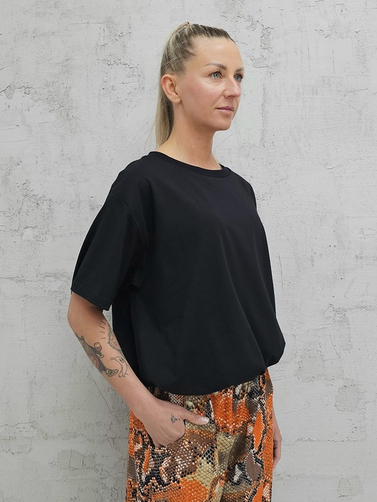 bluzki - inne Bluzka bombka krótki rękawek oversize