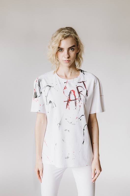 t-shirt damskie T-shirt Painting White