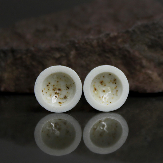 kolczyki ceramiczne CRICKETS 11mm/stal chirurgiczna/kolczyki ceramiczne UNIKAT