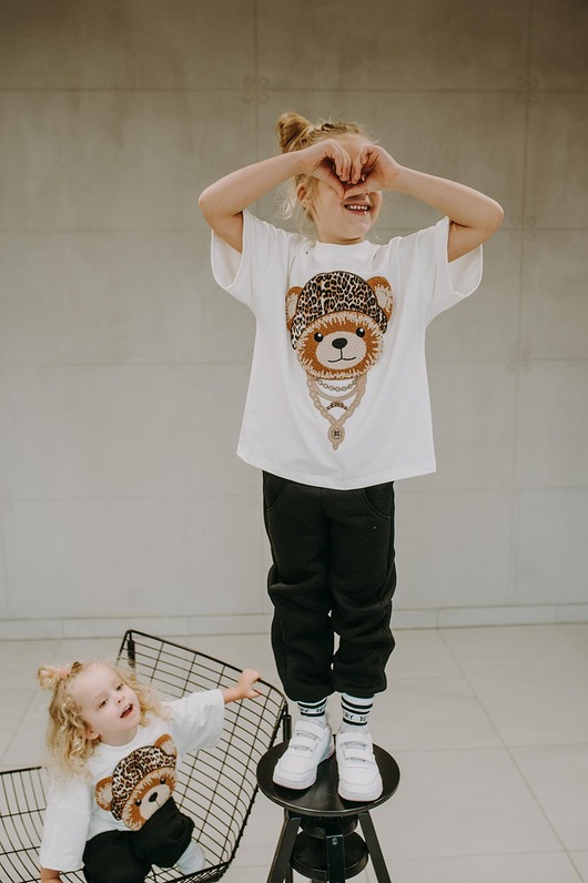 t-shirty dla chłopców T-shirt oversize Elliott Teddy cream