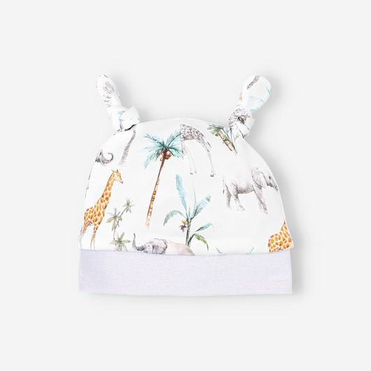 czapki dziecięce Czapka niemowlęca SAFARI ADVENTURE z bawełny organicznej dla chłopca  36