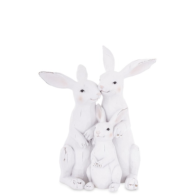 ozdoby wielkanocne Dekoracja - rodzina króliczków FAMIGLIA DI CONIGLI 30,5x26x15,5 cm