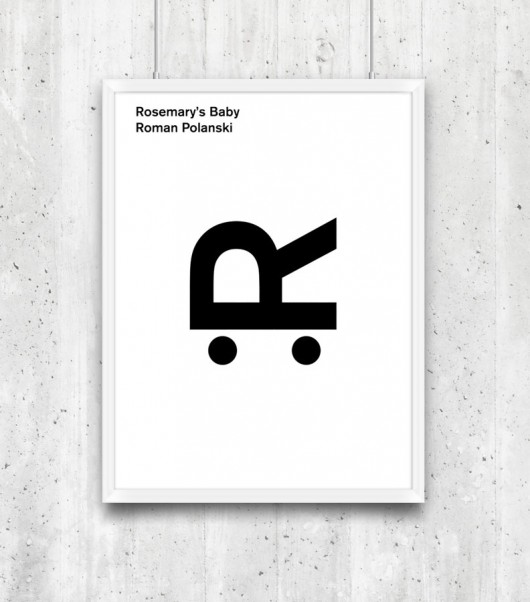 Rosemary's Baby -  plakat typograficzny minimalmill