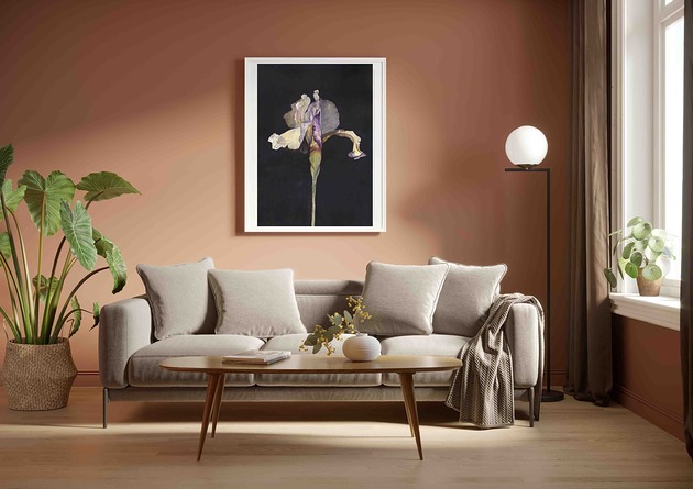 grafiki i ilustracje Plakat Irys Malowany Kwiat