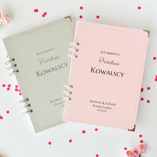 kalendarze i plannery Planer ślubny organizer terminarz planner róż