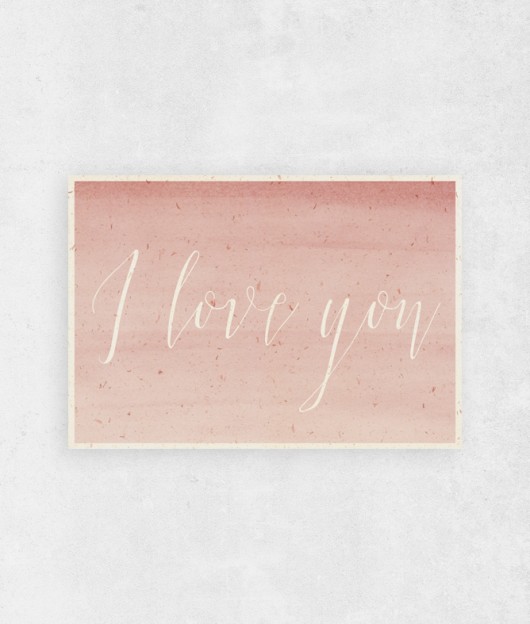 kartki okolicznościowe - wydruki Karta -  love you | A5 | Papier dekoracyjny