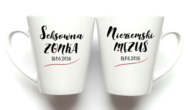kubki Kubki ŚLUBNE latte  S&N