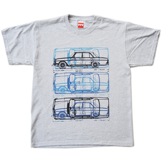 t-shirty męskie koszulka MERCEDES W114 PUCHACZ GRAY tshirt