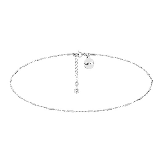 chokery Srebrny choker łańcuszkowy