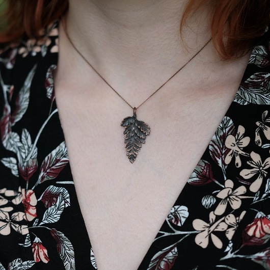 wisiory Naszyjnik Paproć Mini