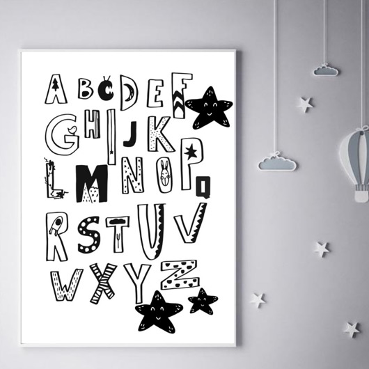  alfabet skandynawski plakat  edukacyjny Plakatowka