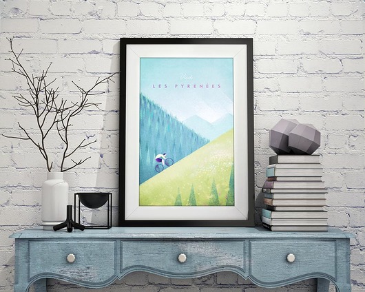 Pireneje - vintage plakat minimalmill