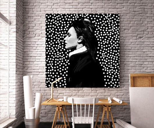 OBRAZ NA PŁÓTNIE "LINLADY 5" 100X100 CM Krzanoo