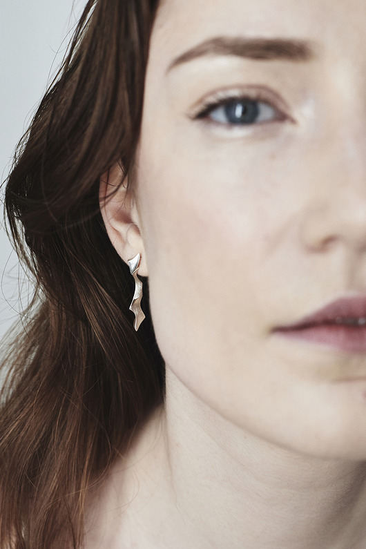 kolczyki srebrne Kolczyki srebrne WAVES Straight / silver earrings