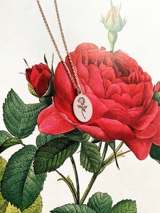 srebrne naszyjniki Rosa- naszyjnik- Róża