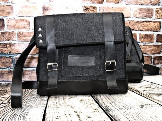 Torba filcowa work.messenger/ciemna playworkcreate