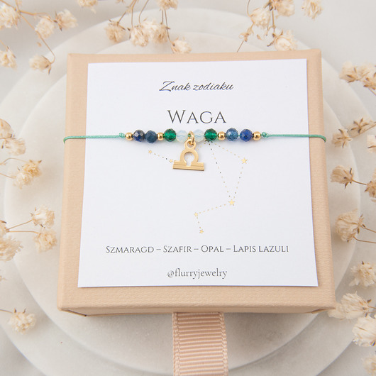 bransoletki z kamieni naturalnych Bransoletka Znak zodiaku - Waga - Zzodiak