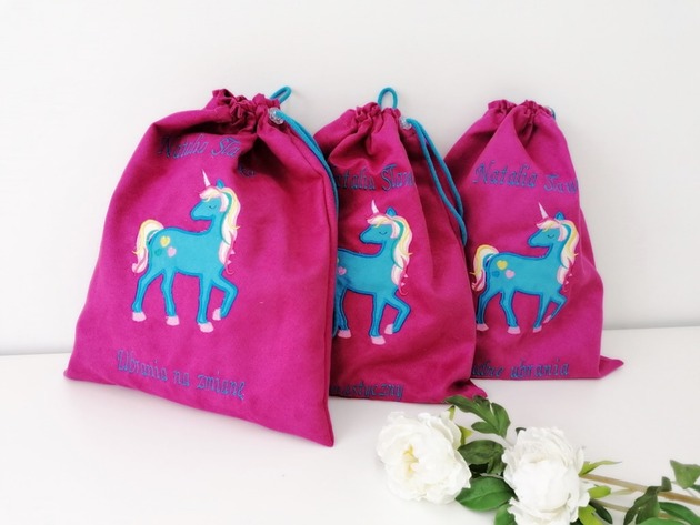 torebki, worki i plecaki dziecięce Zestaw worków do przedszkola, woreczki na ubrania do żłobka