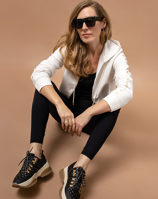 bluza z kapturem damska Bluza K2 biały