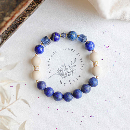 bransoletki z kamieni naturalnych Bransoletka elastyczna lapis lazuli