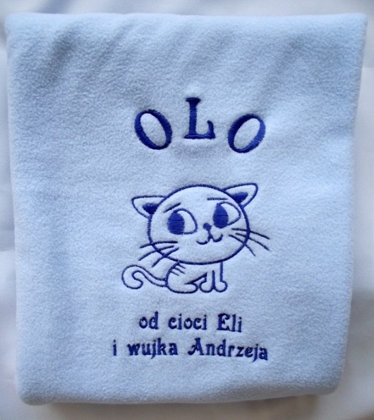 Kocyk z imieniem dziecka ajiram