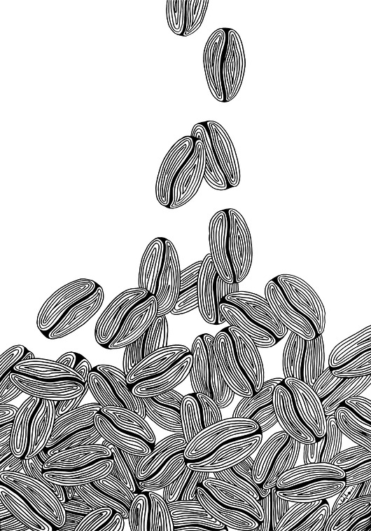 grafiki i ilustracje Kawa / rysunek 70x100 cm oryginał