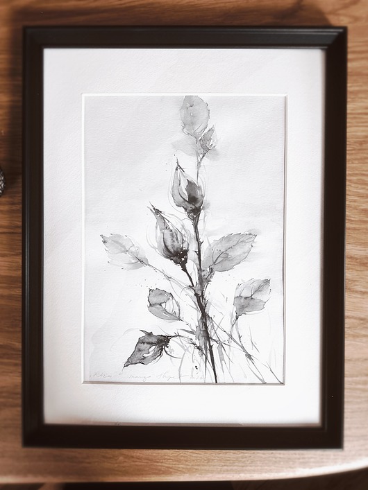 grafiki i ilustracje Akwarela / oryginał "róża"