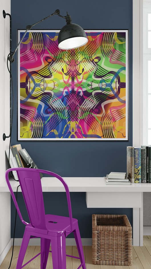 grafiki i ilustracje Burza barw, autorski graficzny obraz