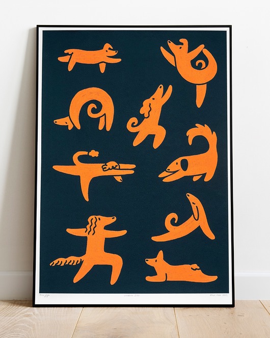 grafiki i ilustracje Psia joga