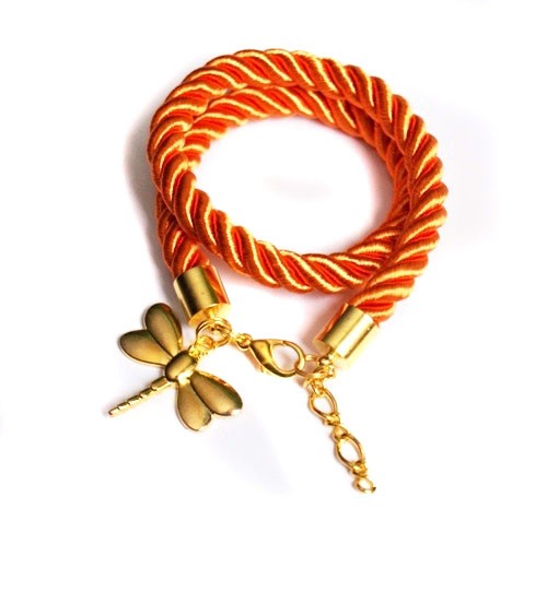 gold dragonfly WIOSENNA BRANSOLETKA kaktusia