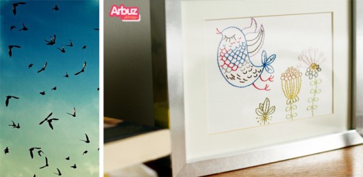 Obrazek haftowany - RAJSKI PTASZEK Arbuz dizajn