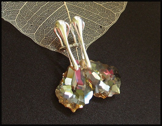 LUXURY- kryształ Swarovski Baroque- Klipsy Little Dreamer