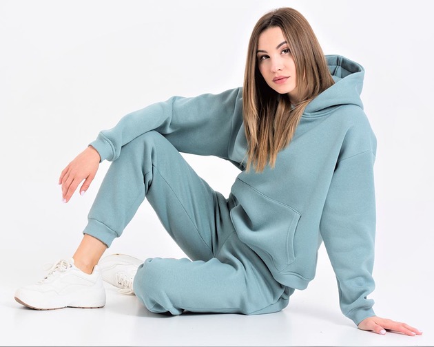 S03 MINERALNY KOMPLETNY DRES OVERSIZE KANGURKA Ablush