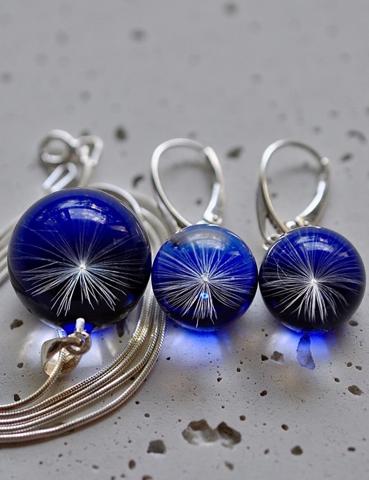 zestaw-dmuchawce w żywicy 1 Grol Jewellery